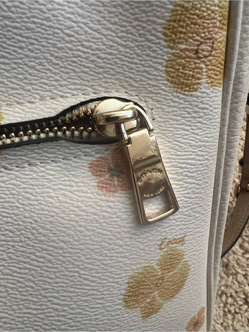 Coach Chaise Pebbled Leather Crossbody Bag with gold hardware